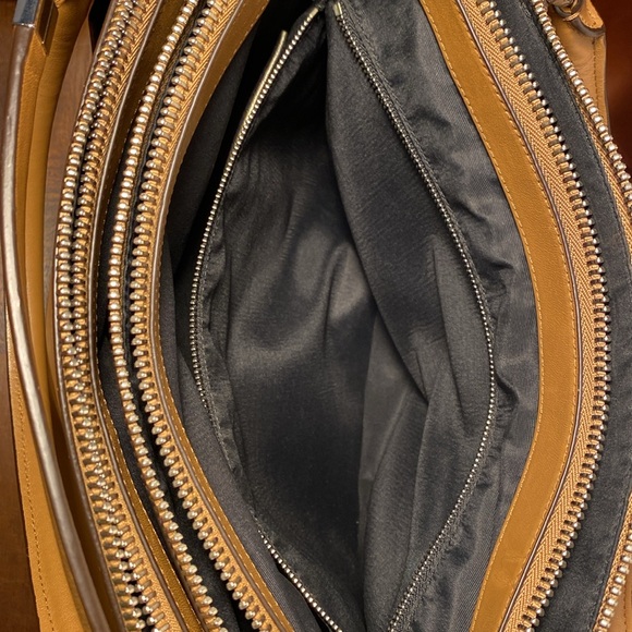 Coach Borough 30348 Tan Camel Leather Satchel Shoulder Bag - Picture 11 of 16